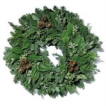 25" Traditional Fresh Evergreen Wreath